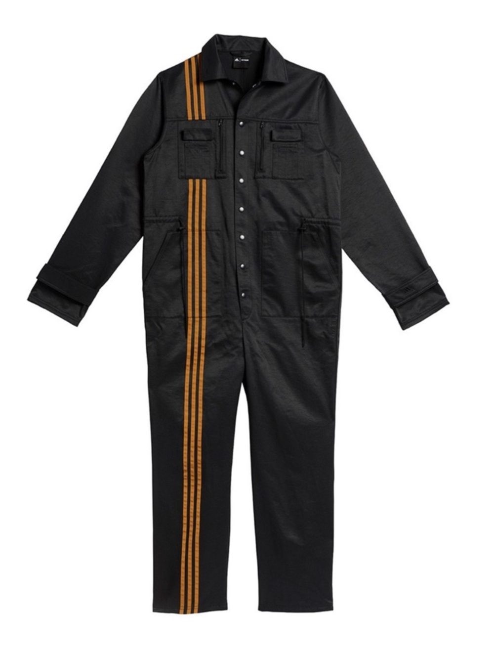 Ivy Park x ADIDAS 3 Stripes Gender Neutral Black & Gold Jumpsuit